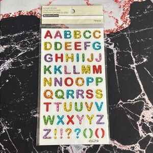 Glitter Rainbow Alphabet Scrapbook Stickers